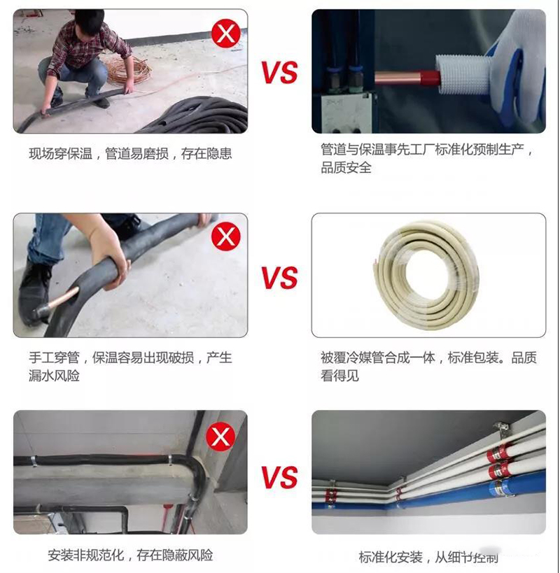 安装工艺对比图